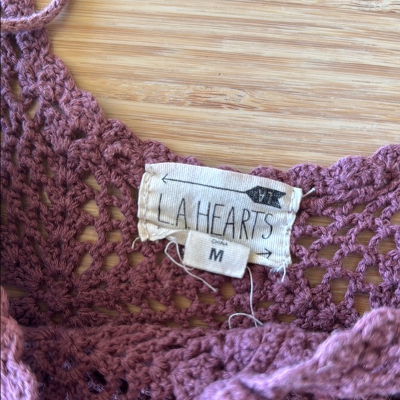 Purple Crochet Women’s Crop Tank - Picture 3 of 5